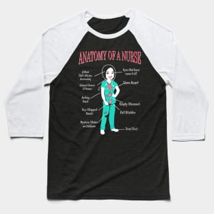 Anatomy Of A Nurse For Christmas Baseball T-Shirt